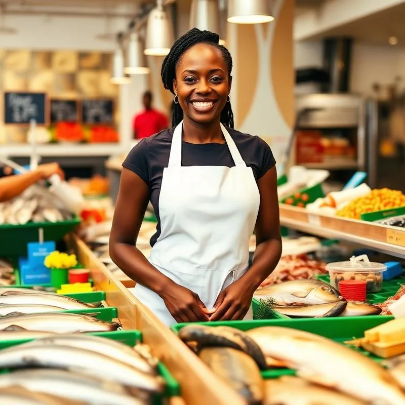 Pescadería: Manipulación y venta de pescado fresco
