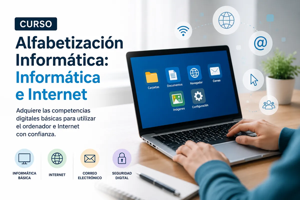 Curso de alfabetización informática para aprender informática básica e Internet